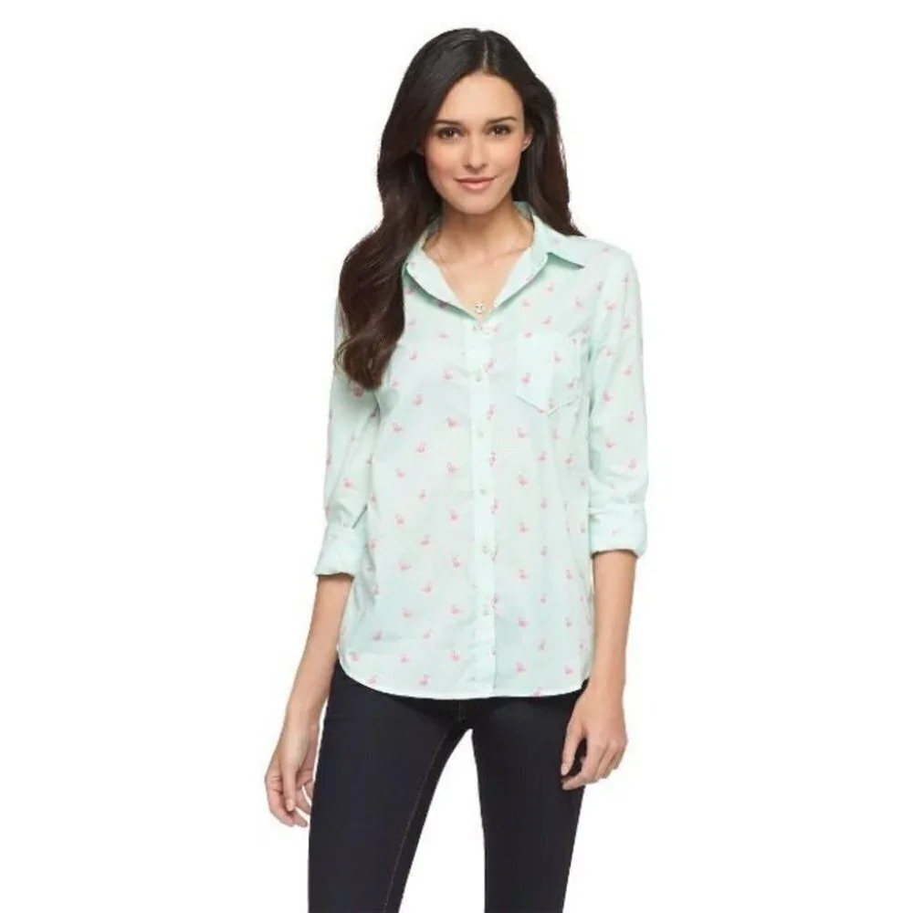 Merona - Mint Flamingo Shirt